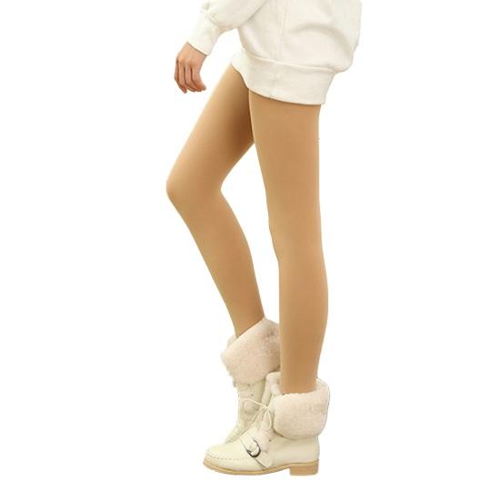 Women Leggings High Elasticity Velvet Lined Warm Pants Solid Color High Waist Leggings Tight