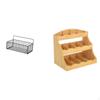 Floating Metal Wall Organizer Basket And Tea Bag Coffee Pod Holder Seasoning Rack for Kitchen