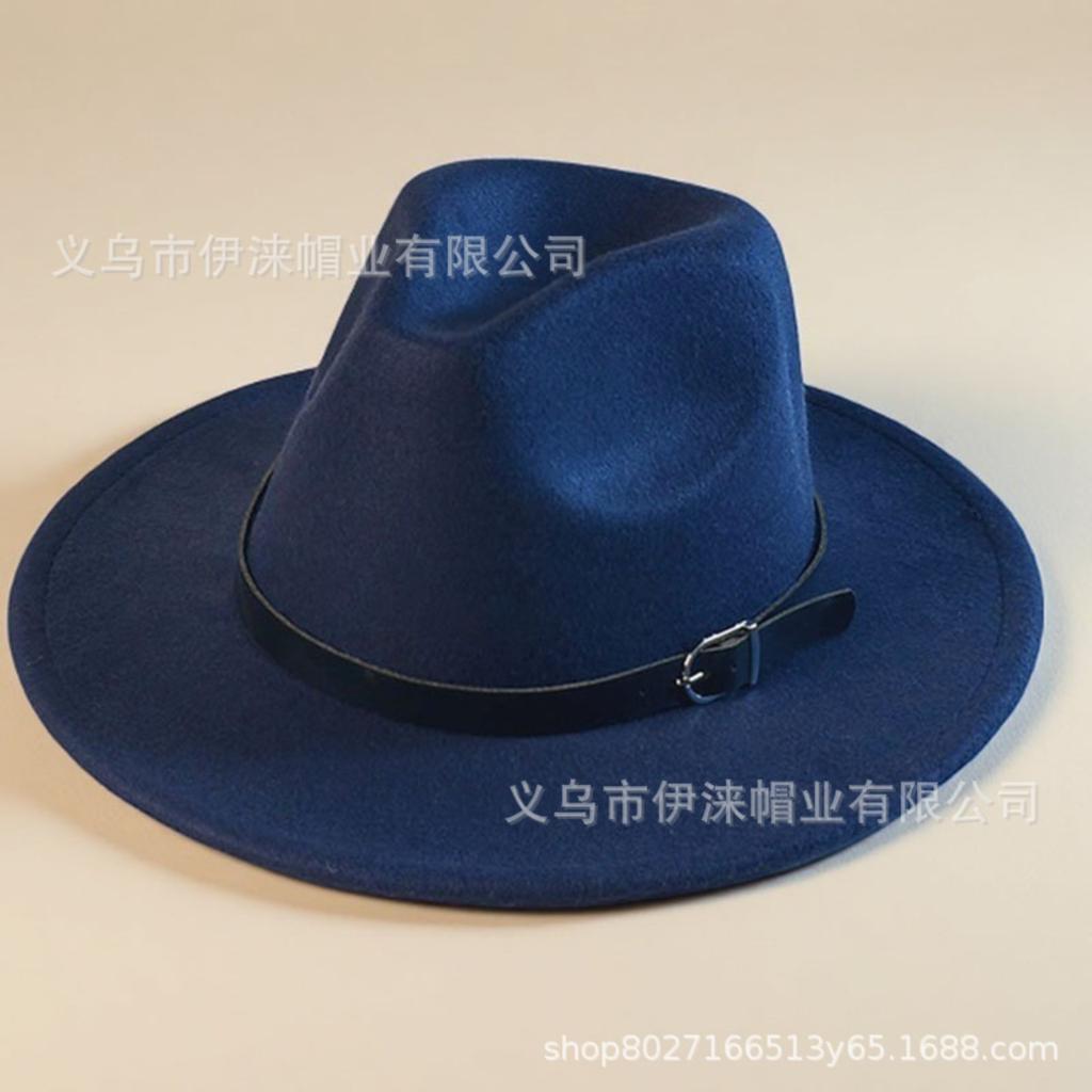 Kleur Hoed, Brits Retro Jazz Hoed, Unisex Platte Rand Heren Hoed