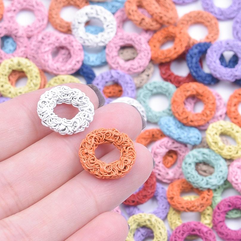 10/20/30pcs/Lot Mix Irregular Winding Rings For Jewelry Making Supplies Colorful Metal Accessories DIY Necklace Brooch Findings