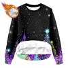 Women's Fashion Casual Long Sleeve Christmas Printed Round Neck Top Sweatshirt