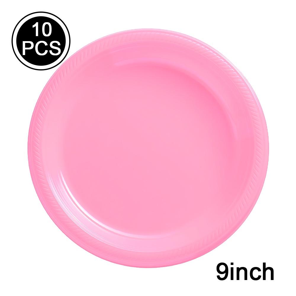 Monochrome Party Set Disposable Plastic Plate Cup Napkin Tableware Birthday Party Christmas Wedding Party