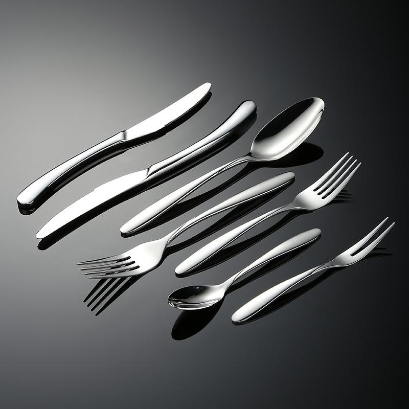 304 stainless steel knife and fork spoon cost Western tableware Opel high quality thickened mirror light steak knife and fork