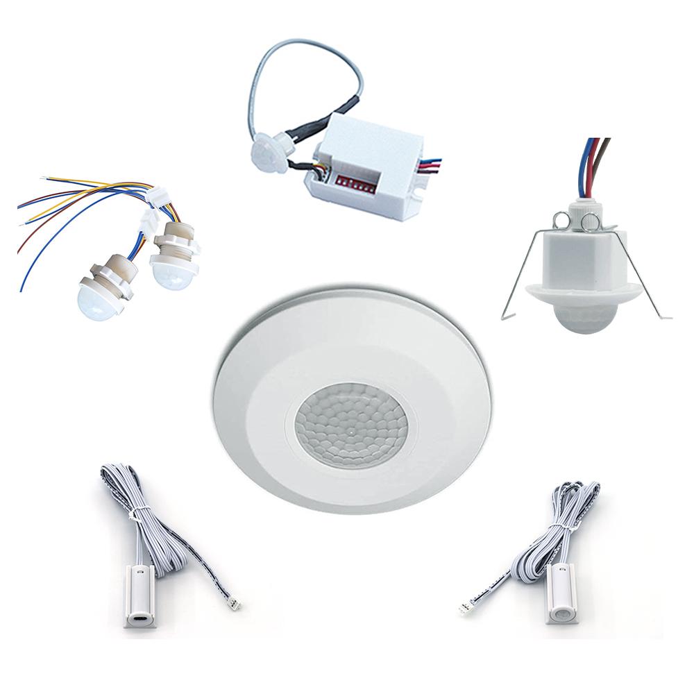 PIR Super Slim Motion Sensor Light Switch Infrared Detector Ceiling Mounted Long Detecting Range