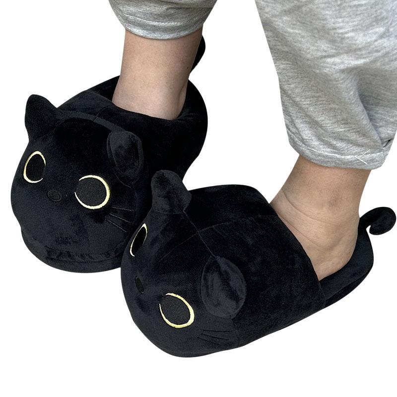 Popular My Pet Alien Snail & Dazed Siamese Cat Plush Home Slippers