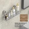 1/2Pcs Plastic Suction Cups Shower Shelves Punch-Free Rectangular/Triangular Shower Storage Rack Removable Draining
