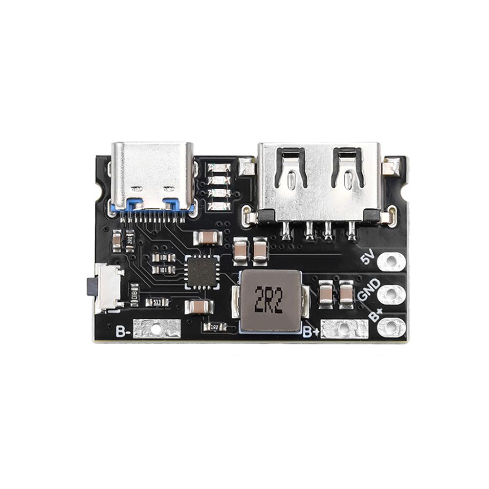 

Single Lithium Battery Charger Board TYPE C + USB A 5V 2.4A Charger Discharger Module Supports Charging And Discharging