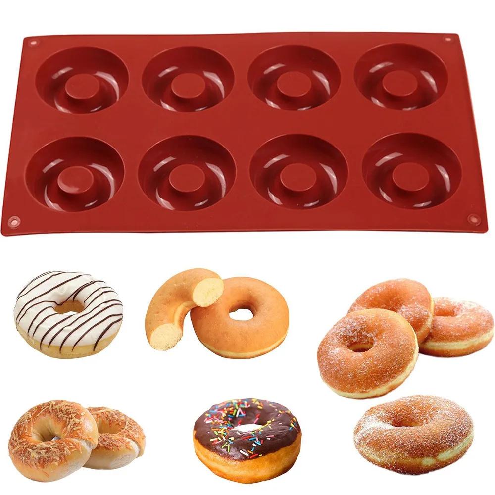 8-cavity Donut, Cake, Chocolate, Silicone Mold, Bread Mold, Baking Tool