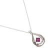 Necklace Red Silver925/cubic zirconia/Akaishi 3g Women Used