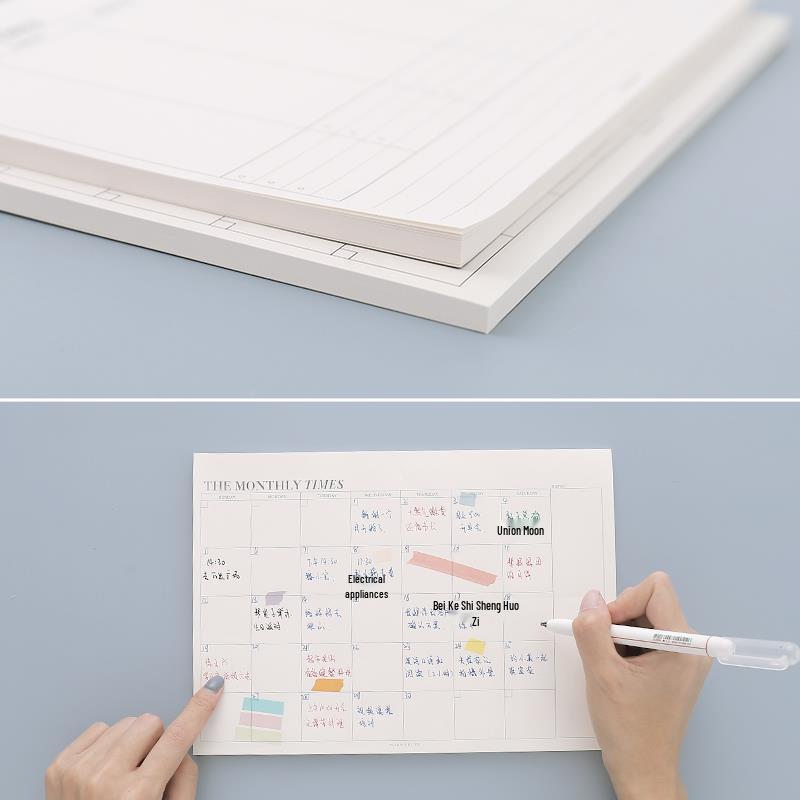 Simple Fresh Monthly Planner: Work, Weight Loss, Weekly Schedule & Memo Notebook for Students & Office