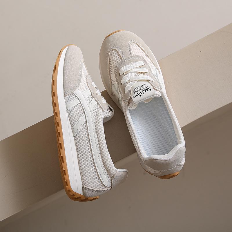 JCF new breathable color matching leather surface spring and summer casual thick baseplate shoes increase height and wear resistance