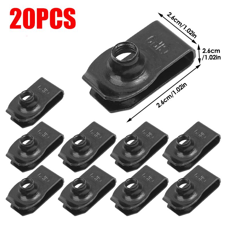 Car Motorcycle Metal Self Tapping Screw Clip Mixed Set U Type Fastener Clip Bumper Fender Liner Retainer Auto Parts