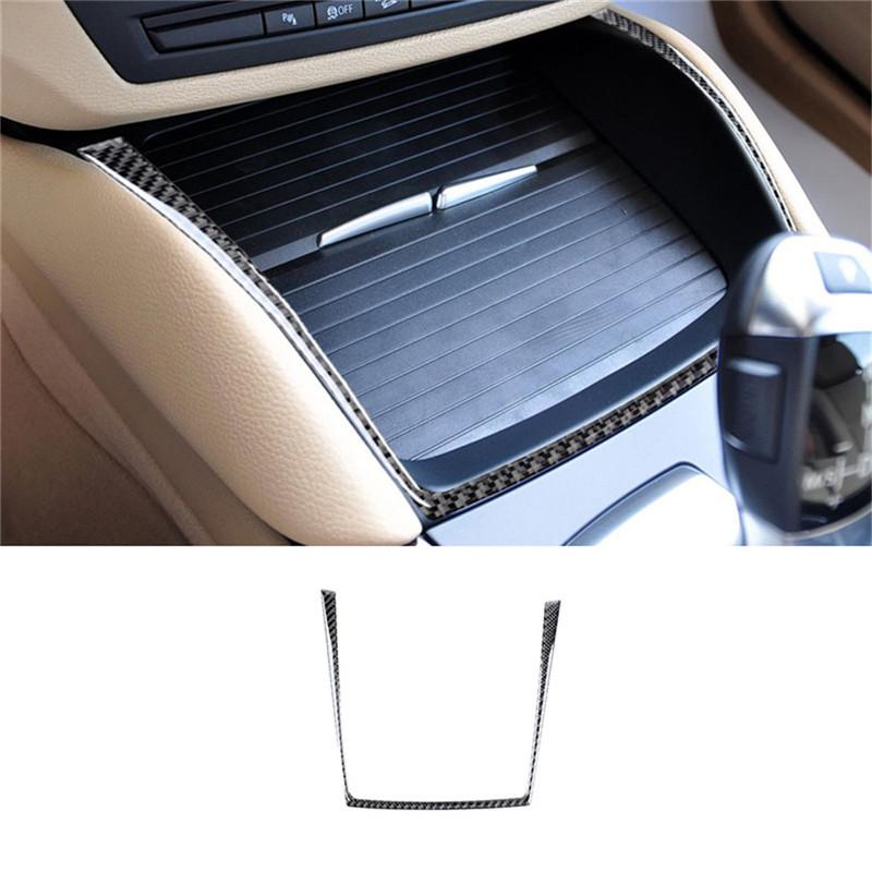 Carbon Fiber Car Interior Central Control Gear Shift Panel Trim Cover Stickers For BMW X5 E70 X6 E71 2008-2013 Car Accessories