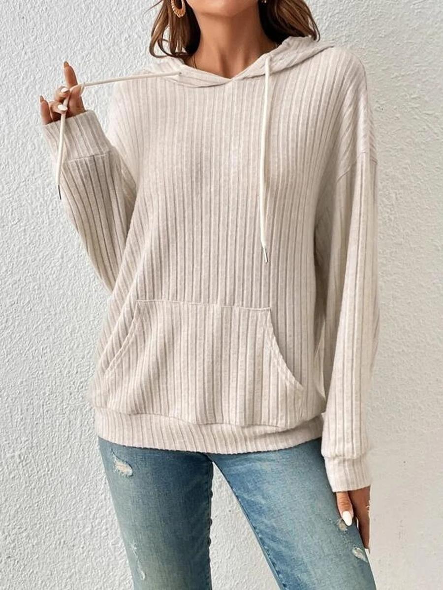 

Fall Winter New Women s Knit Sweater Temu Hoodie Kangaroo Pocket Sweatshirt XXL абрикосовий