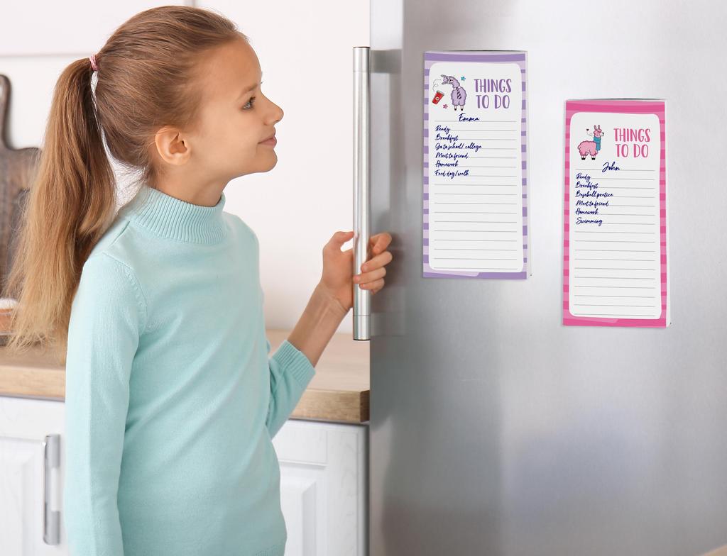 Inkdotpot Pack of 3 Magnetic Fridge To-Do List Notepads- Magnetic Memo Pads For Refrigerator-  (50 Sheets