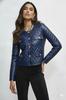 Women's Blue Leather Stylish Genuine Casual Lambskin Handmade Motorcycle Jacket