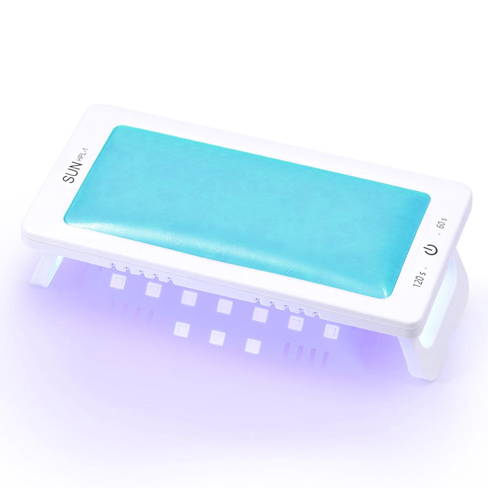 

UV LED Nail Lamp USB Foldable Portable Lamp Manicure Quick Drying Nail Supplies With Leather Hand Pad Suitable For Mail Salons синий