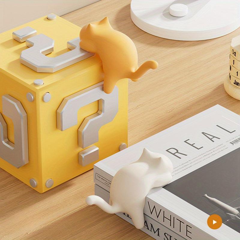 Cute Cat Storage Hooks Durable Plastic Wall-Mounted Organizer Hook for Desk  Dorm  Office