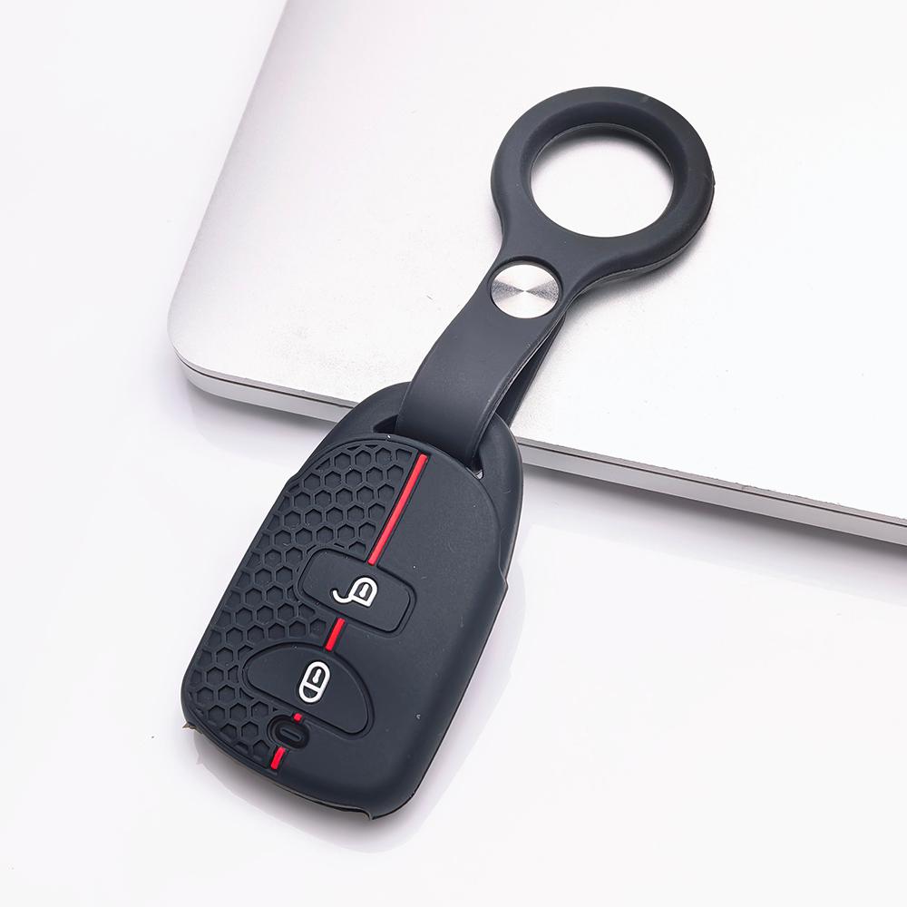 Key Fob Cover for Hyundai Elantra Tucson Models Santa Fe Ix35 with Keychain Anti-Scratch Surface Shockproof Structure Soft Grip Texture