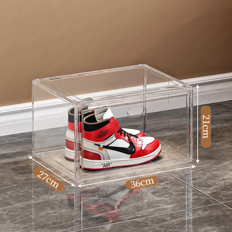 Acrylic Magnetic Shoe Storage Box – Transparent, Anti-Oxidation Shoe Cabinet and Rack for Sneakers.