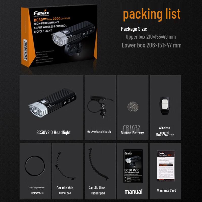 Fenix BC30 V2.0 USB-C Rechargeable Bike Light