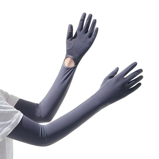 UV Protection Gloves, Full Finger Sun Protection Gloves, Cooling Arm Sleeves, Non-Slip Palm, Ultra Thin Summer Gloves for Women Driving Cycling Hiking