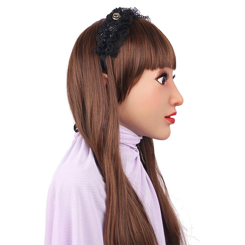 Silicone Fake Human Mask for Beautiful Girl Bodysuit Fake Girl Body and Masks Female Shapewear Women for Cosplay Costume