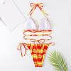 Fashion Women Printed Split Swimsuit Casual Sling Bikini Sexy Swimsuit Swimsuit