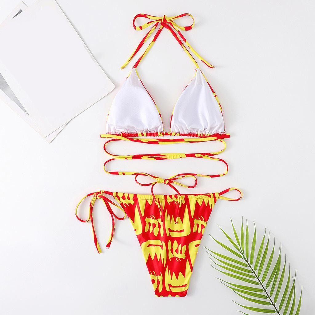 Módní Dámské plavky s potiskem Neformální Sling Bikiny Sexy plavky plavky