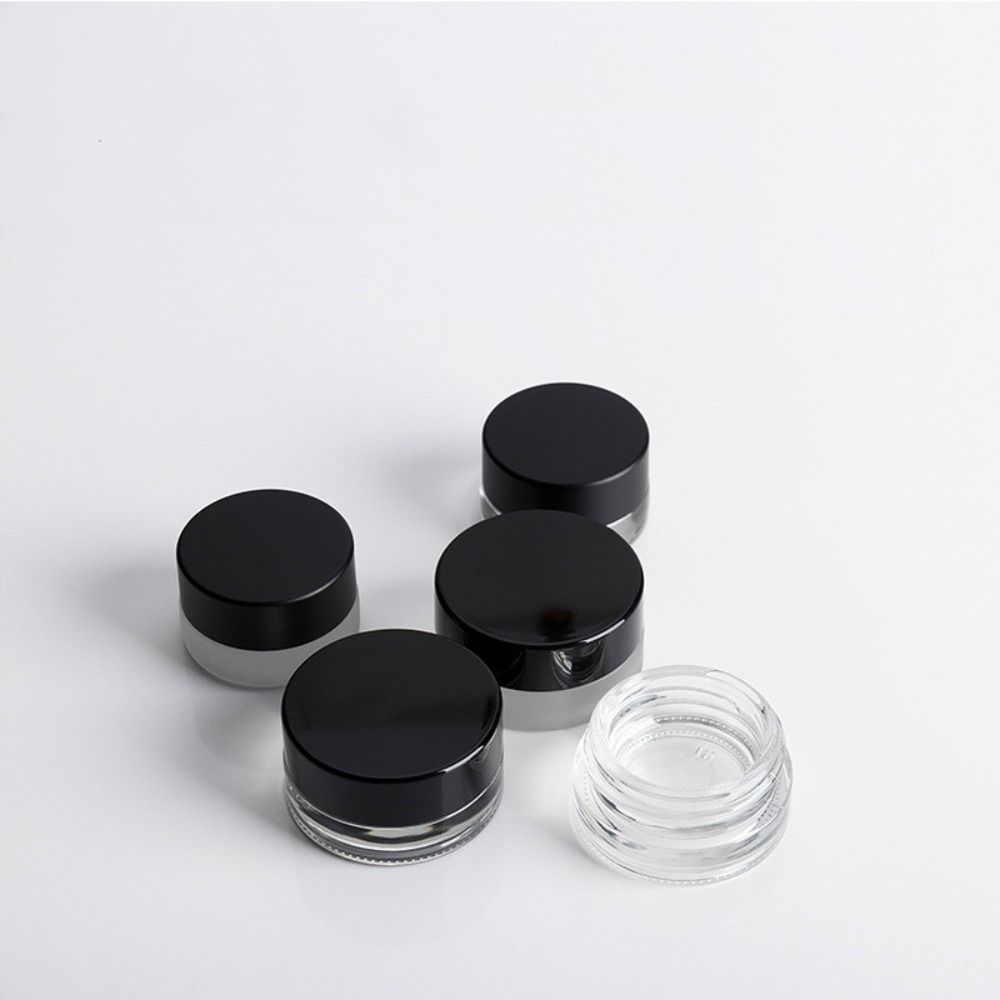 Mini Eye Cream Pots Black Gold Makeup Jar Concealer Face Cream Packaging Bottle  for Skin Care