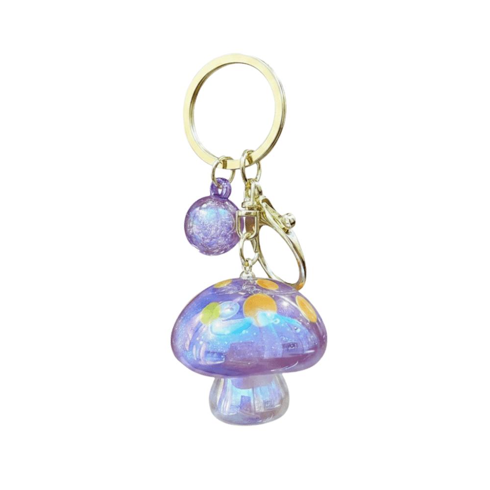 Acrylic Mushroom Pendant Colorful Bag Hanging Pendant Cute Mushroom Keychain Bag Decor фиолетовый