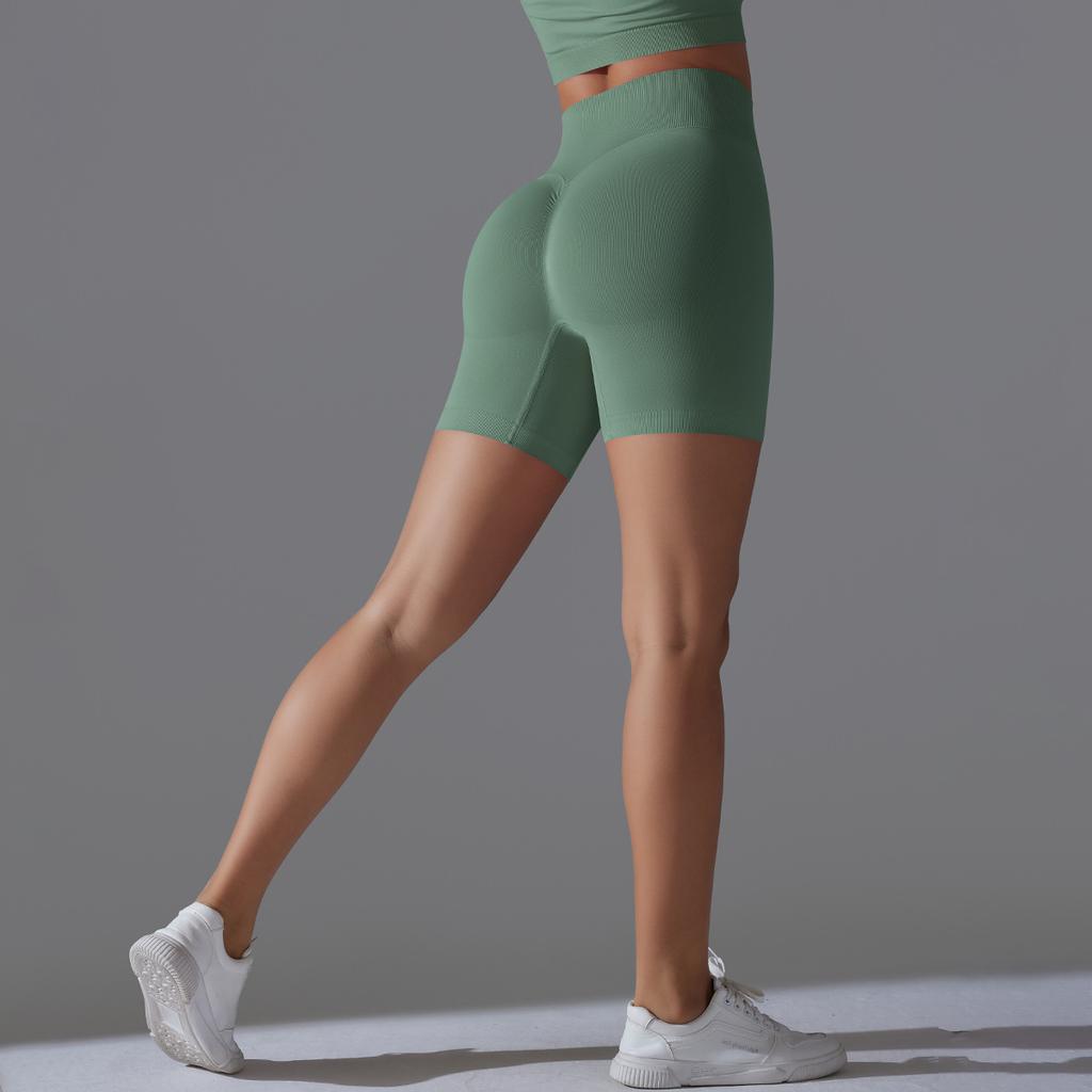 Nessaj Women Bubble Butt Yoga Fitness Shorts Breathable Quick Dry Cycling Shorts High Waist Gym Sport Short Pants