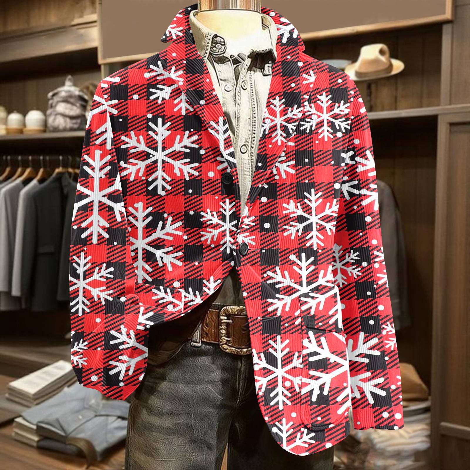 

Мужской уродливый рождественский вельветовый теплый карманный пиджак-кардиган, мужской повседневный костюм XXL киноварь