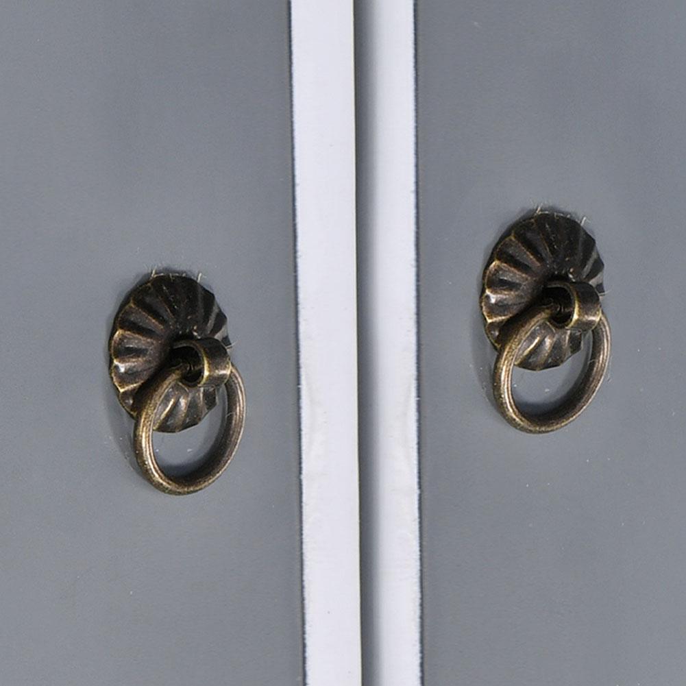 12PCS Antique Bronze Drawer Pulls for Wooden Cabinets and For Furniture 30mm Round Iron Handles with Wire Insert Design