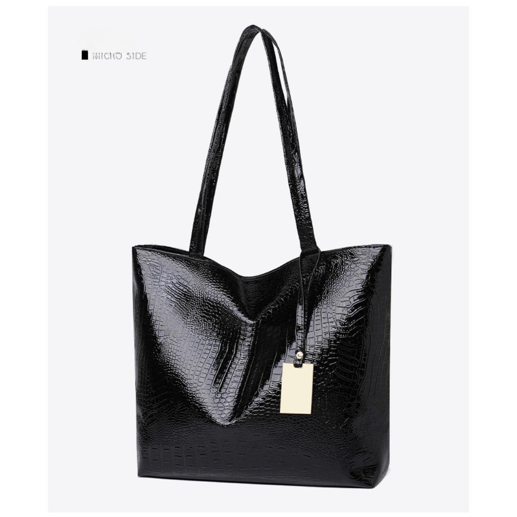 Damska torebka retro - Torba crossbody/na ramię o dużej pojemności, Elegancka torebka z metalową ozdobą, Damski portfel, Portfel retro, Torebka do pracy