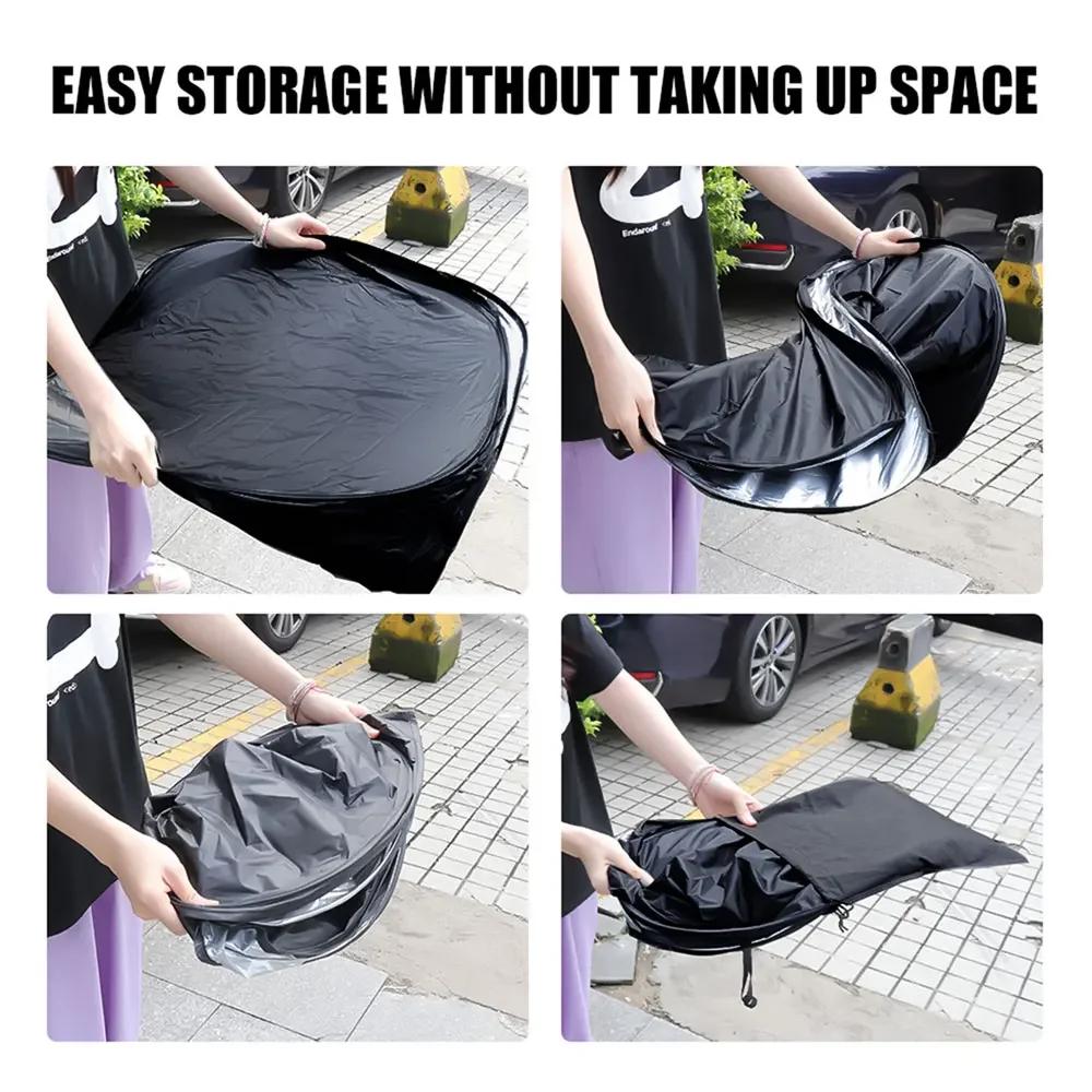 Car Sticker Tesla Car Front Windshield Sun Visor Foldable Sun Shade Cover for Tesla Model Y Model 3 2017-2023/MODEL3 Highland 20