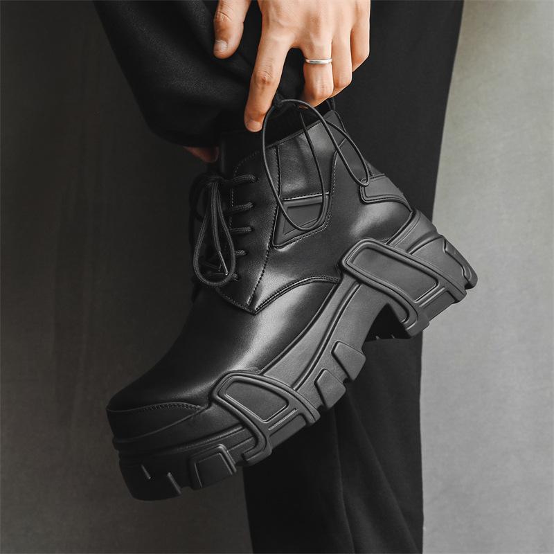 Mecha Derby shoes men's new platform heightening Darth Vader locomotive boots versatile comfortable casual Martin boots 4324-J