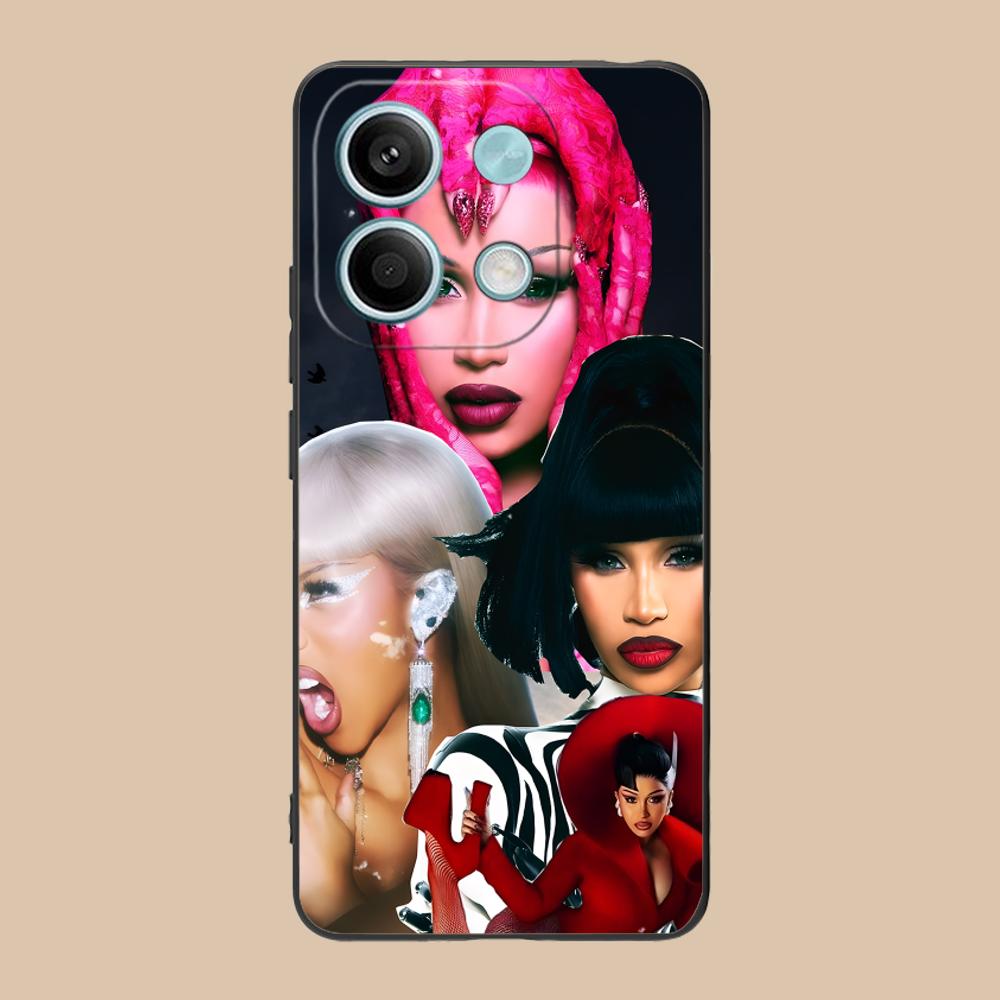 Cardi B Matte TPU Mobile Phone Case for POCO F8 F7 F6 F5 F4 F3 F2 Pro GT C75 C71 C65 C61 C40 Pro Ultra Colorful Cover