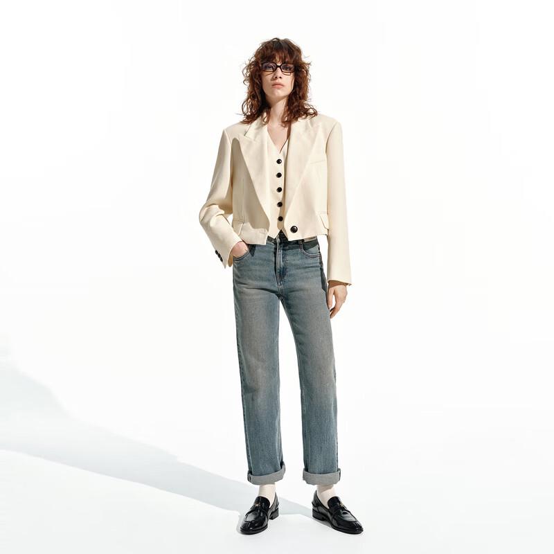 MO&Co. Qin Lan Collection High-Waist Denim Jeans