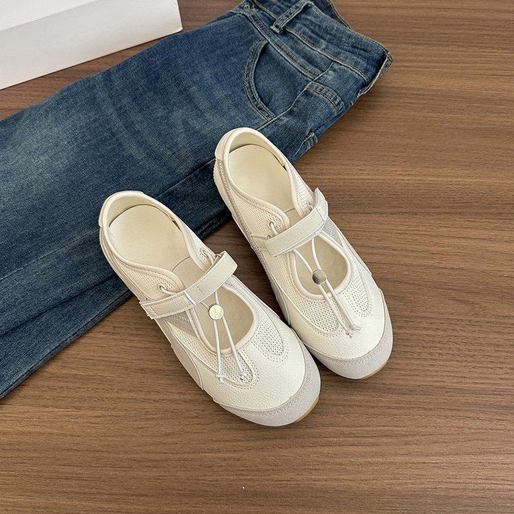 

Retro color matching German training shoes women s models 2025 summer new shallow mouth Mary Jane single shoes breathable flat-bottomed sports shoes 40