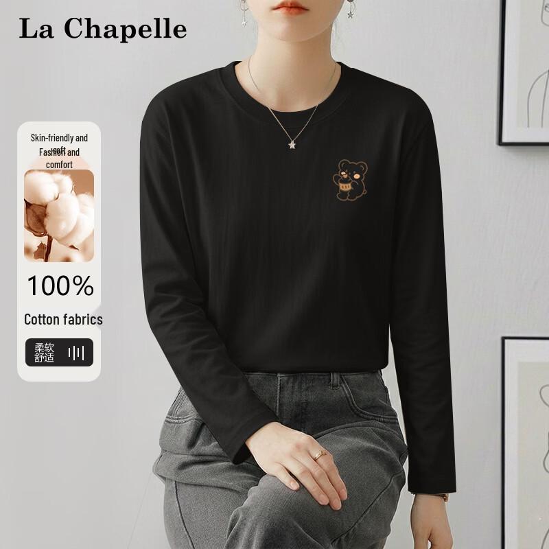 La Chapelle Women s Sweet Bear Cake Print Long-Sleeve T-Shirt L