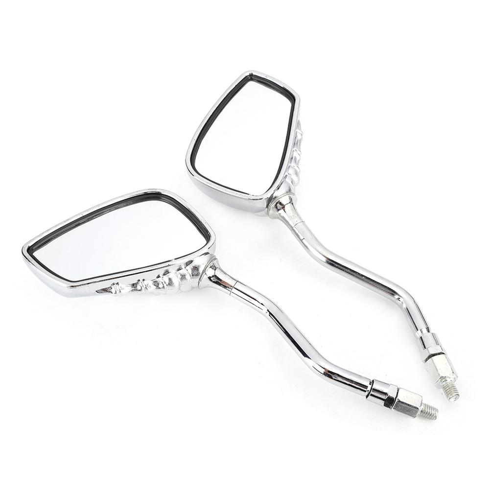 2 ks Motocyklové zpětné zrcátko Ruka kostlivce Dráp Motor Motorový motocykl Boční zpětná zrcátka Elektroplátovaná barva