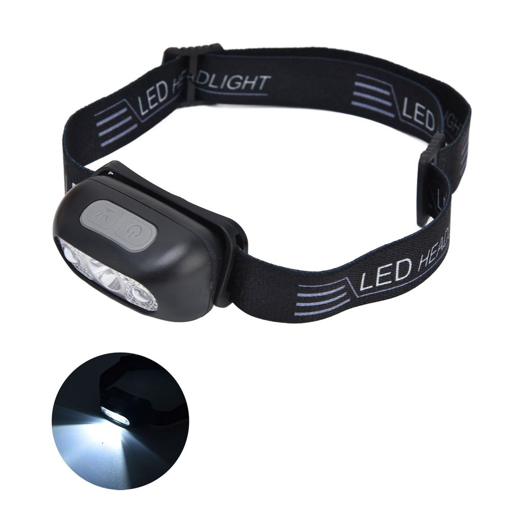 LED Headlamp Multifunctional Adjustable Angle Waterproof USB Charging Motion Sensor Portable Head