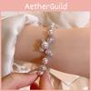 Butterfly Pearl Bracelet With Rhinestone Embellishments For Women Gift