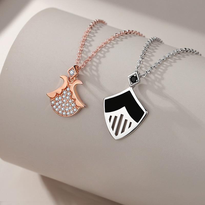 Princess and Knight Couple Necklace Original Pair of High-end Niche Design Qixi Festival Valentine's Day Gift