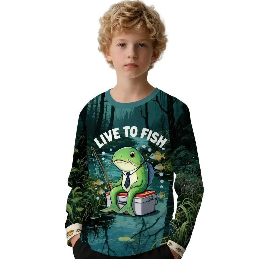 Outdoor Fishing 3D Print Children's Tops from 2 to 8 Year T-Shirts for Boys Girls Kids Clothes Summer Short Sleeve Clothing Boy