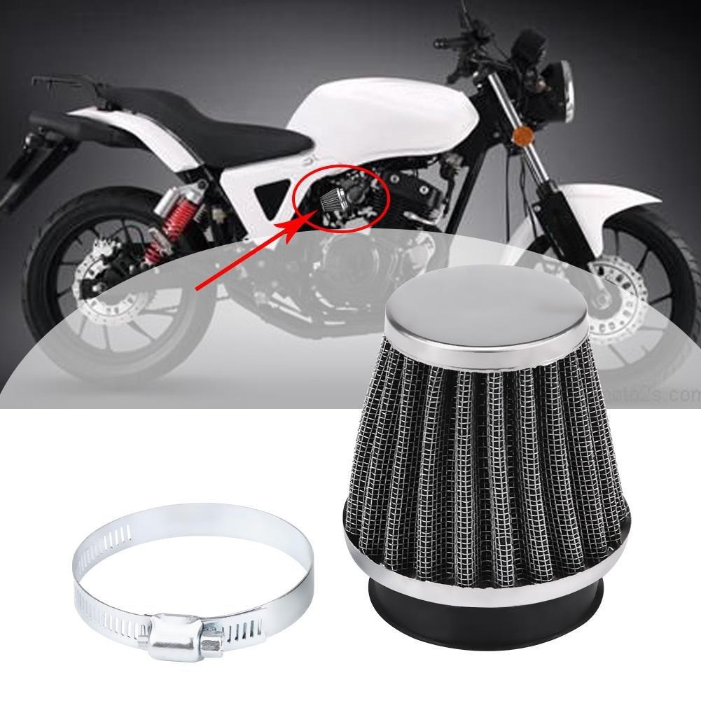 Qiilu Power Filter Air Intake Filter for Honda Kawasaki Yamaha (48MM)