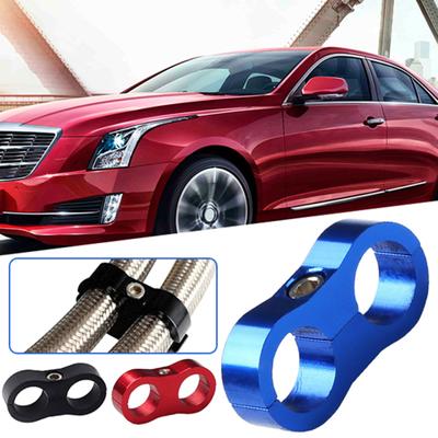 Adattatore per staffa di montaggio con clip per tubo dell'olio, morsetto separatore per tubo intrecciato a 2 fori per auto