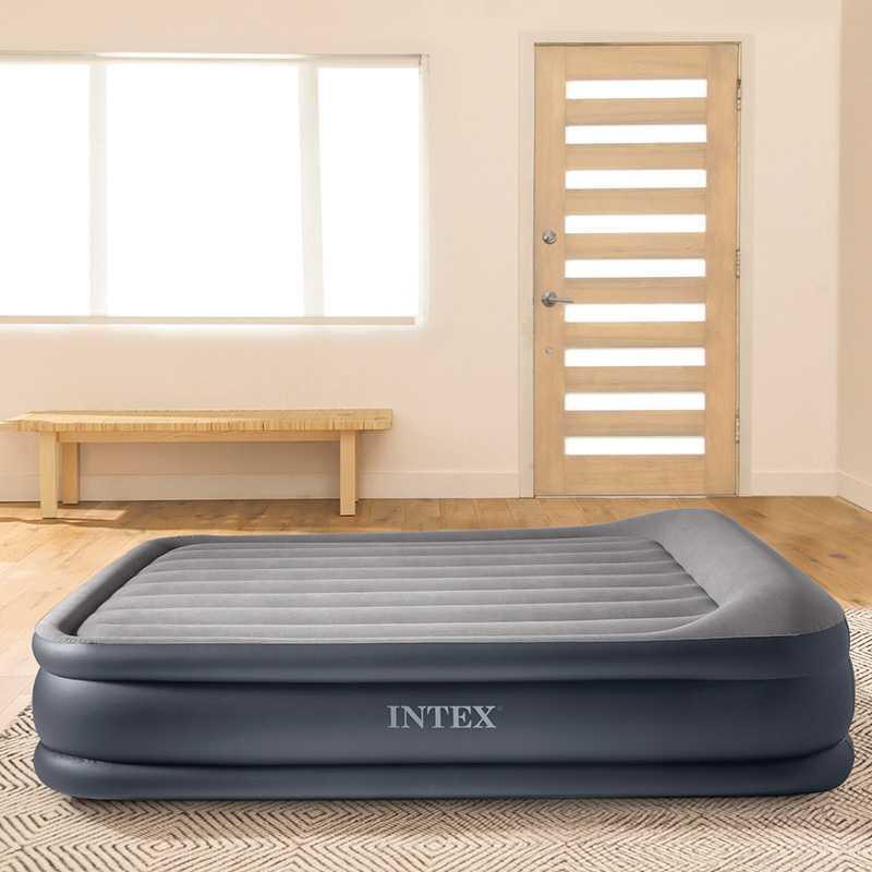 Надувную двуспальную кровать intex. Надувная кровать intex 64136. двуспальная надувная кровать pillow rest bed fiber-tech, intex - 64124. intex 64124. надувная кровать 1.5 спальная.