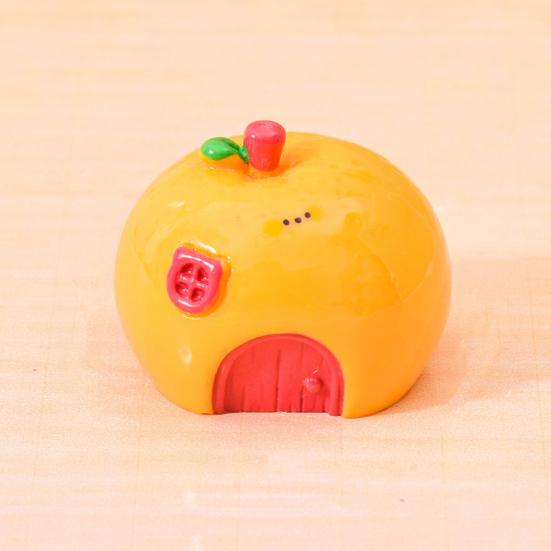 Mini House Micro Landscape Decoration Cartoon Tiny Fruit Shaped House Miniature Resin Figurine for Plant Pot Fairy Garden Accessory